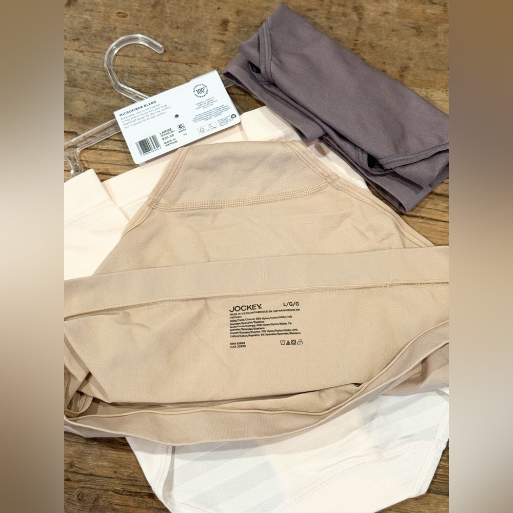 Set of 3 Jockey Hi-Cut Microfiber Blend Breathable 4Way Stretch Seam Free L - Picture 6 of 11